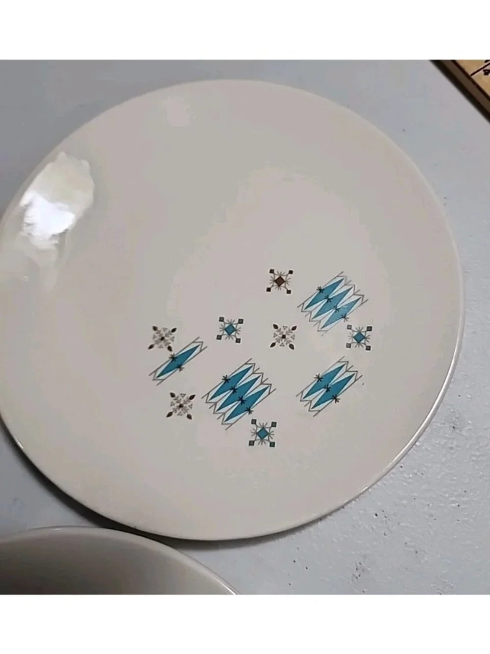 Set of 3 Mount Clemens 1950s MCM Atomic Blue Aqua Small‎ 6